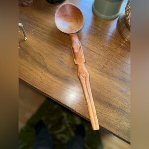 Anthropomorphic Handcrafted Wooden Serving Spoon